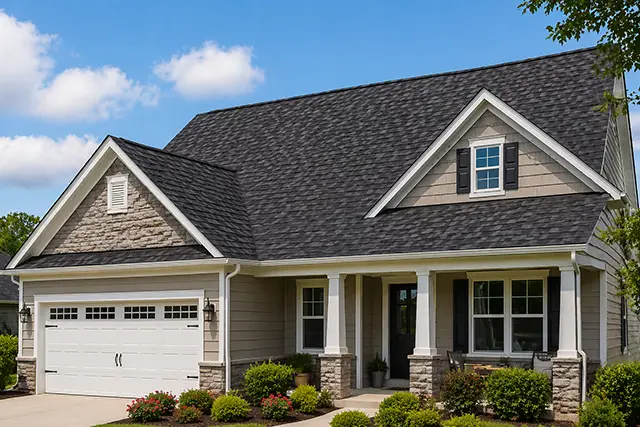 Residential roofing contractor installing dimensional shingle roof in Cincinnati Ohio